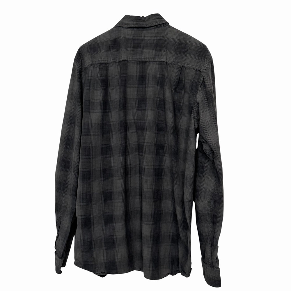 Carhartt Button Down Mens Shirt LT Large Tall Gray Plaid Relaxed Fit Workwear - Picture 3 of 8